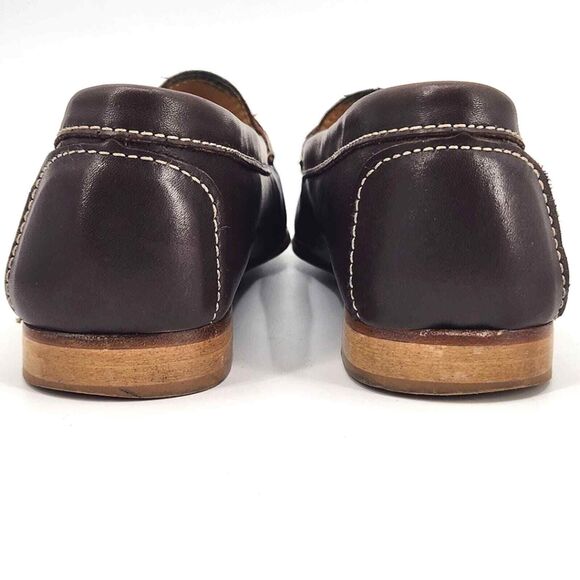 Maggio & Rossetto Brown Leather Croc Embossed Loafers Flats Womens Shoe Size 6 - Picture 7 of 8